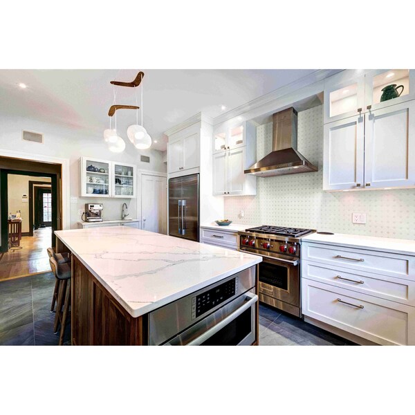 Msi White And Gray Matte SAMPLE Octagon Porcelain Mosaic Tile - ZOR-MD-0412-SAM