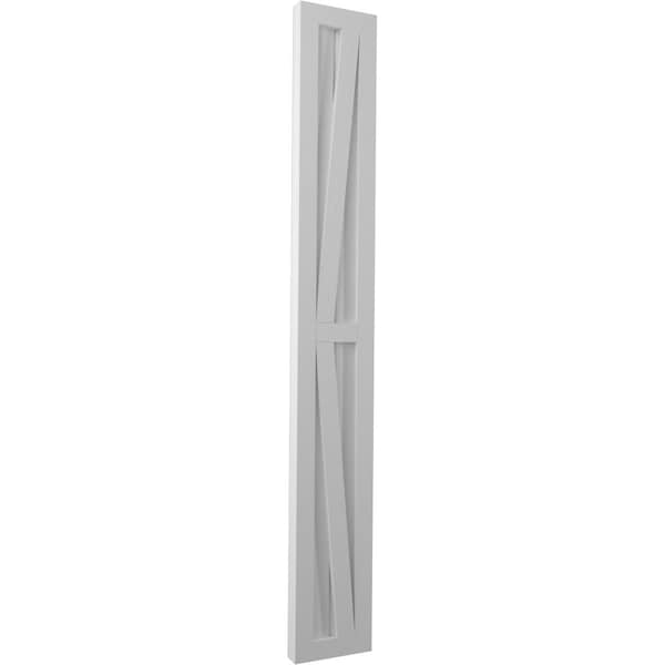 Ekena Millwork Americraft 2-Board Wood 2 Equal Panel Frmd Board-n-Batten Shutters w/ Dubl Z-Bar, ARW102BF207X61PRH - ARW102BF207X61PRH