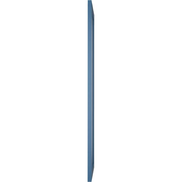 Ekena Millwork True Fit PVC Single Panel Herringbone Modern Style Fixed Mount Shutters, Sojourn Blue, 15W x 59H, PR - TFP001HB15X059HB