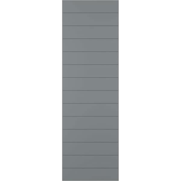 Ekena Millwork True Fit PVC Horizontal Slat Modern Style Fixed Mount Shutters, Ocean Swell, 12W x 36H, PR - TFP001HZ12X036CH
