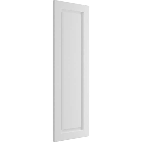 Ekena Millwork True Fit PVC, Single Raised Panel Shutters, Unfinished, 14W x 76H, PR - TFP001RP14X076UN