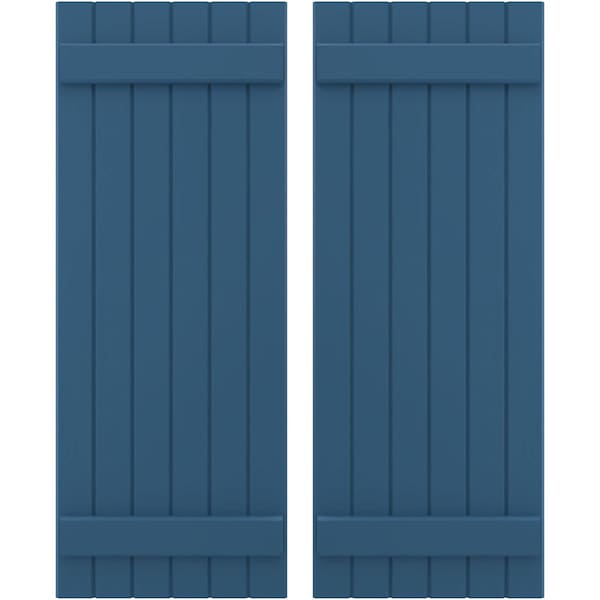 Ekena Millwork Americraft 6-Board (2 Batten) Exterior Real Wood Joined Board-n-Batten Shutters, ARW101BB621X31HBH, PR - ARW101BB621X31HBH