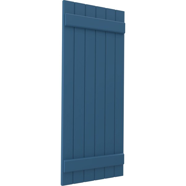 Ekena Millwork Americraft 6-Board (2 Batten) Exterior Real Wood Joined Board-n-Batten Shutters, ARW101BB621X31HBH, PR - ARW101BB621X31HBH