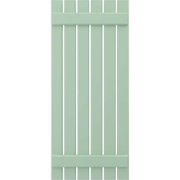 Ekena Millwork Americraft 6-Board (2 Batten) Exterior Real Wood Spaced Board-n-Batten Shutters, ARW101SB623X69SGH, PR - ARW101SB623X69SGH