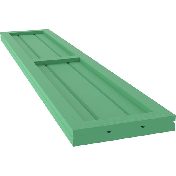 Ekena Millwork Americraft 3-Board Exterior Wood 2 Equal Panel Framed Board-n-Batten Shutters, ARW101BF311X56LPH, PR - ARW101BF311X56LPH