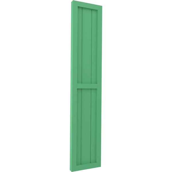 Ekena Millwork Americraft 3-Board Exterior Wood 2 Equal Panel Framed Board-n-Batten Shutters, ARW101BF311X56LPH, PR - ARW101BF311X56LPH
