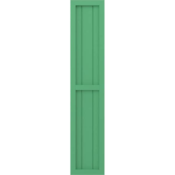 Ekena Millwork Americraft 3-Board Exterior Wood 2 Equal Panel Framed Board-n-Batten Shutters, ARW101BF311X56LPH, PR - ARW101BF311X56LPH