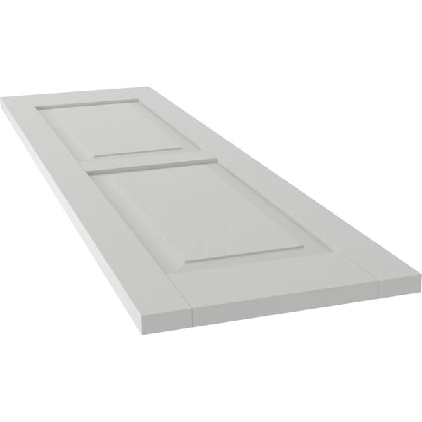 Ekena Millwork Americraft 2 Equal Raised Panel Exterior Real Wood Shutters, RW101RP15X81STH, PR - RW101RP15X81STH
