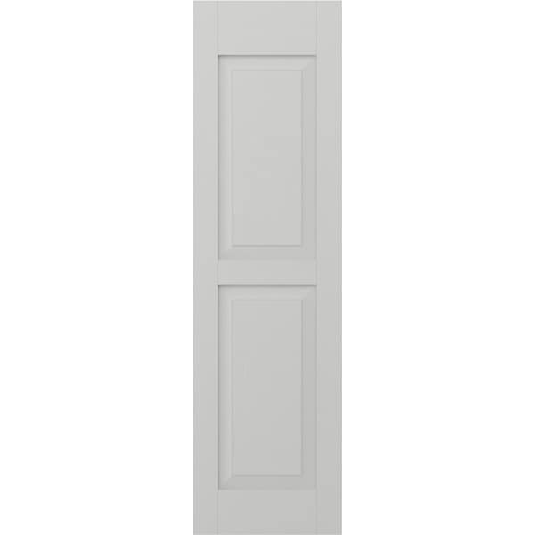 Ekena Millwork Americraft 2 Equal Raised Panel Exterior Real Wood Shutters, RW101RP15X81STH, PR - RW101RP15X81STH