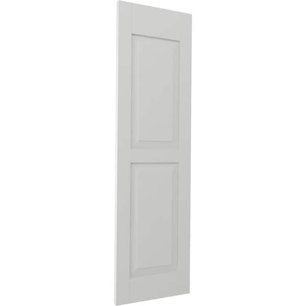 Ekena Millwork Americraft 2 Equal Raised Panel Exterior Real Wood Shutters, RW101RP15X81STH, PR - RW101RP15X81STH