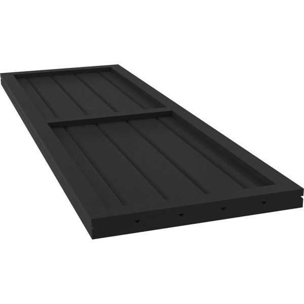 Ekena Millwork Americraft 5-Board Exterior Wood 2 Equal Panel Framed Board-n-Batten Shutters, ARW101BF518X34BLH, PR - ARW101BF518X34BLH