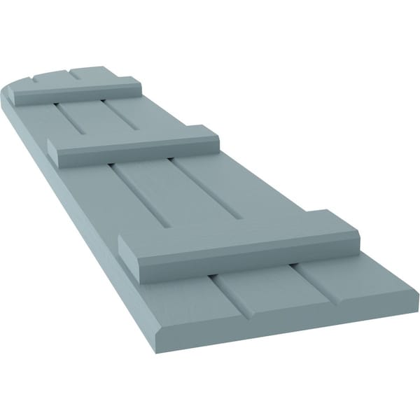 Ekena Millwork Americraft 3-Board (3 Batten) Wood Joined Board-n-Batten Shutters w/ Arch Top, ARW401BQ311X41SBH, PR - ARW401BQ311X41SBH