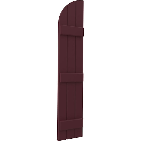 Ekena Millwork Americraft 3-Board (3 Batten) Wood Joined Board-n-Batten Shutters w/ Arch Top, ARW401BQ311X36WRH, PR - ARW401BQ311X36WRH