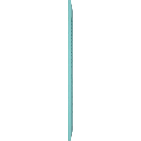 Ekena Millwork 15W x 58H Americraft Two Equal Louver Exterior Real Wood Shutters, Pure Turquoise, PR - RW101LV15X58PTH