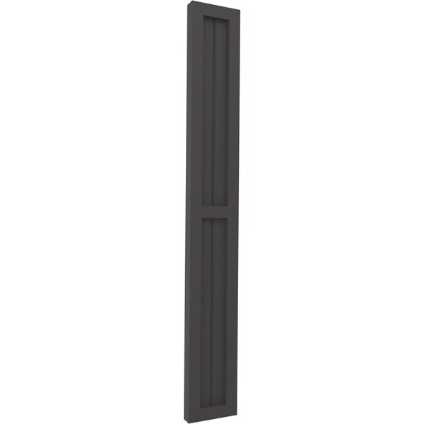 Ekena Millwork Americraft 2-Board Exterior Wood 2 Equal Panel Framed Board-n-Batten Shutters, ARW101BF207X33SMH, PR - ARW101BF207X33SMH