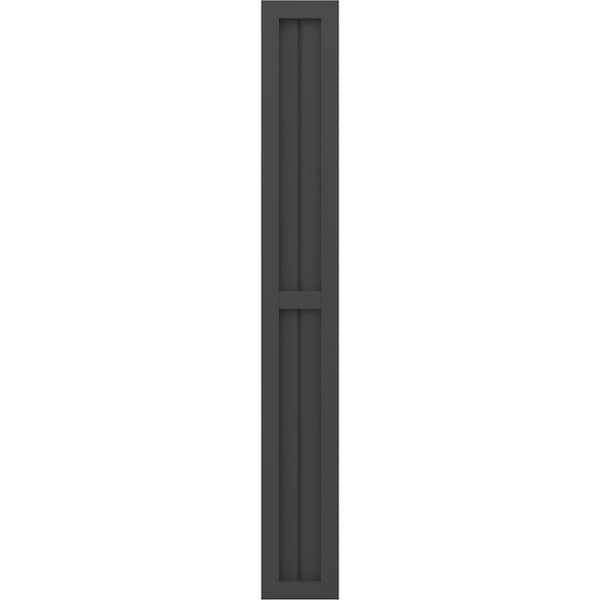 Ekena Millwork Americraft 2-Board Exterior Wood 2 Equal Panel Framed Board-n-Batten Shutters, ARW101BF207X33SMH, PR - ARW101BF207X33SMH