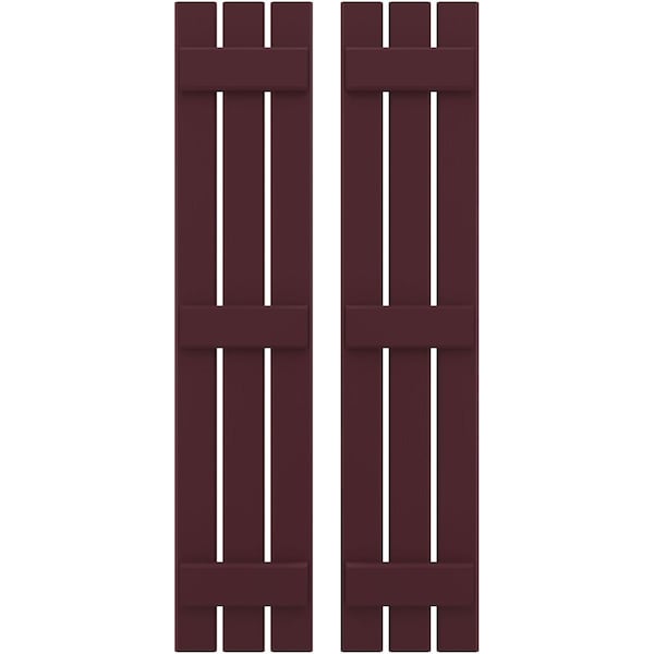 Ekena Millwork Americraft 3-Board (3 Batten) Exterior Real Wood Spaced Board-n-Batten Shutters, ARW401SB311X53WRH, PR - ARW401SB311X53WRH