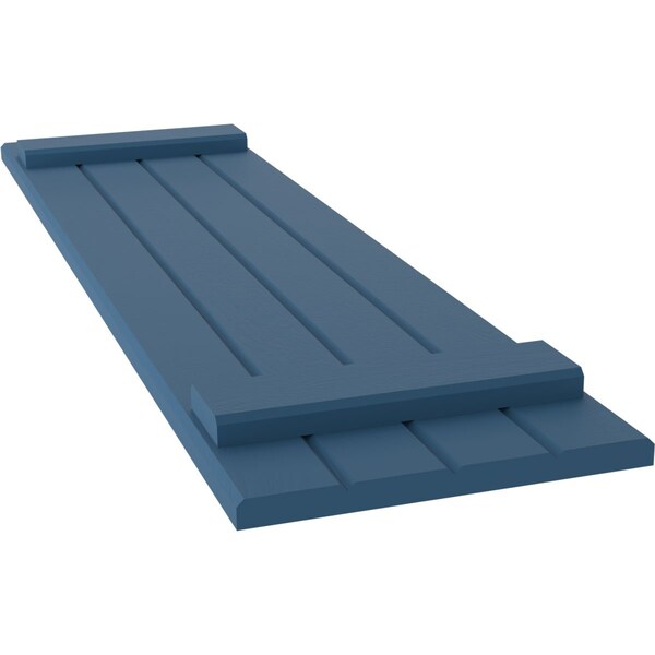 Ekena Millwork Americraft 4-Board (2 Batten) Exterior Real Wood Joined Board-n-Batten Shutters, ARW101BB414X59HBH, PR - ARW101BB414X59HBH