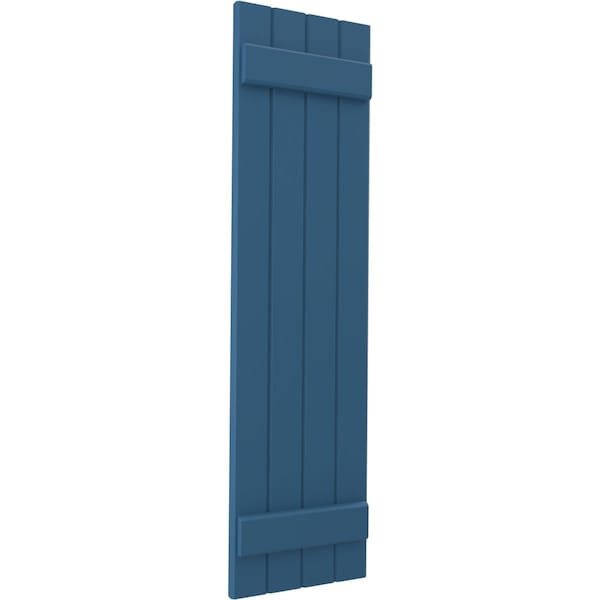 Ekena Millwork Americraft 4-Board (2 Batten) Exterior Real Wood Joined Board-n-Batten Shutters, ARW101BB414X59HBH, PR - ARW101BB414X59HBH