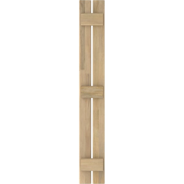 Ekena Millwork Americraft 2-Board (3 Batten) Exterior Real Wood Spaced Board-n-Batten Shutters, ARW401SB207X44UNH, PR - ARW401SB207X44UNH