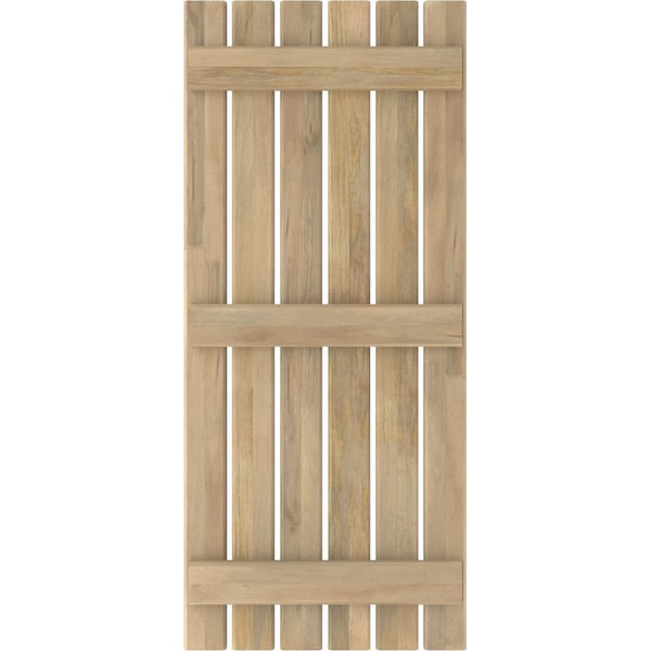 Ekena Millwork Americraft 6-Board (3 Batten) Exterior Real Wood Spaced Board-n-Batten Shutters, ARW401SB623X78UNH, PR - ARW401SB623X78UNH