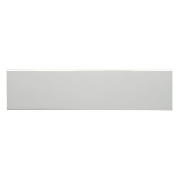 Msi Gray Glossy Bullnose 4 In. X 16 In. Glazed Ceramic Wall Tile, 20PK - ZOR-PT-TR-0126