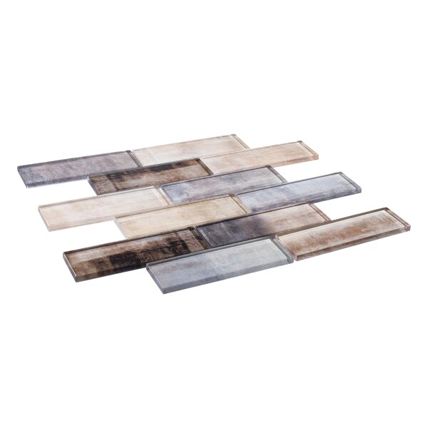 Andova Tiles SAMPLE Migdal 2 x 6 Glass Brick Joint Mosaic Tile - SAM-ANDMIG228