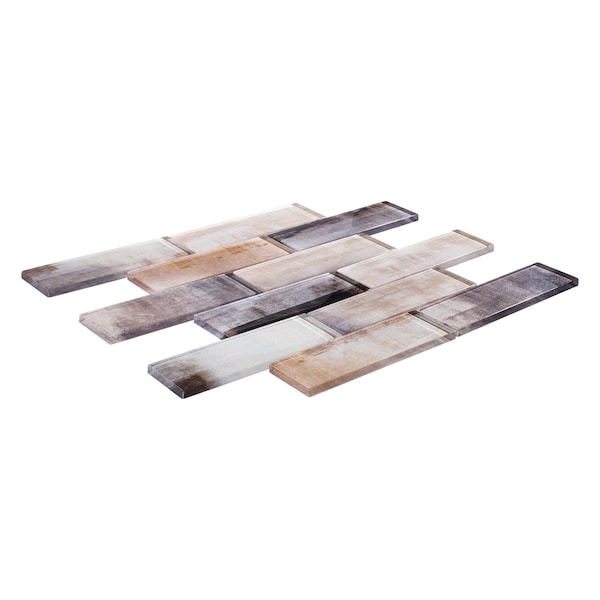 Andova Tiles SAMPLE Migdal 2 x 6 Glass Brick Joint Mosaic Tile - SAM-ANDMIG228