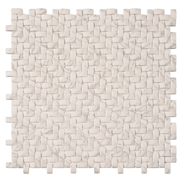 Andova Tiles ANDOVA TILES Comfort 0.37" x 0.87" Glass Herringbone / Chevron Mosaic Wall Tile - ANDCOM321