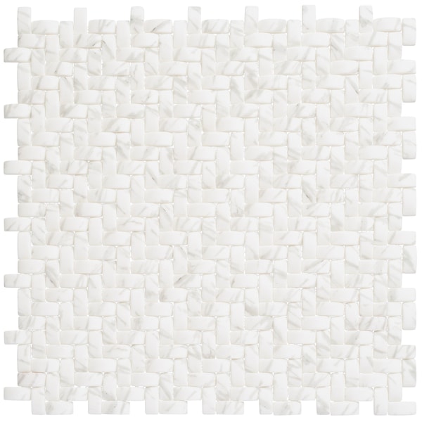 Andova Tiles ANDOVA TILES Comfort 0.37" x 0.87" Glass Herringbone / Chevron Mosaic Wall Tile - ANDCOM321