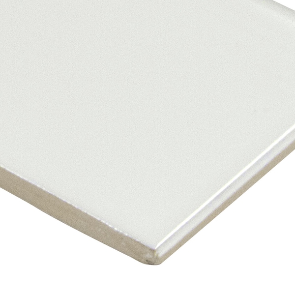 Msi White Glossy Bullnose 3 In. X 6 In. Glazed Ceramic Wall Tile, 88PK - ZOR-PT-TR-0166