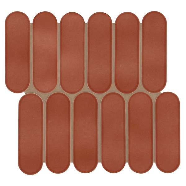 Msi Terra Ellipse Sample in. Glossy Glass Mosaic Wall Tile - ZOR-MD-0635-SAM