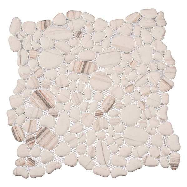 Andova Tiles SAMPLE-Mesa Pebble/Stone Look Glass Mosaic Wall Tile - SAM-ANDMES989