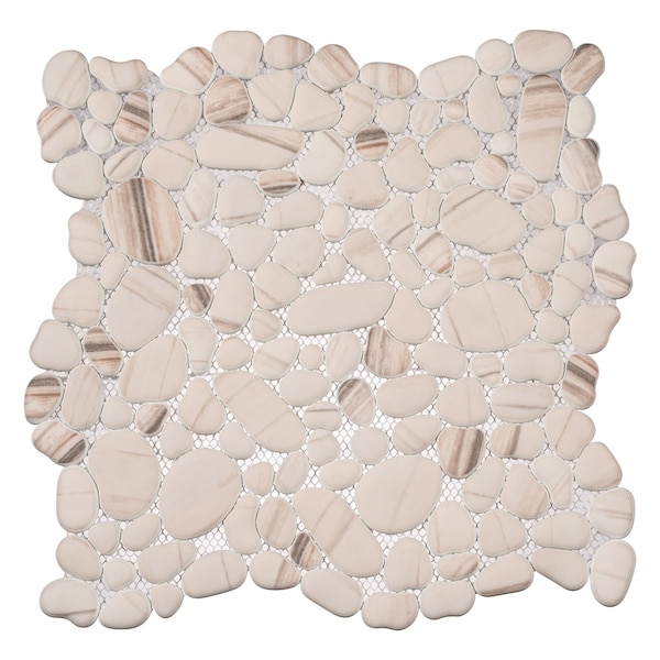 Andova Tiles SAMPLE-Mesa Pebble/Stone Look Glass Mosaic Wall Tile - SAM-ANDMES989