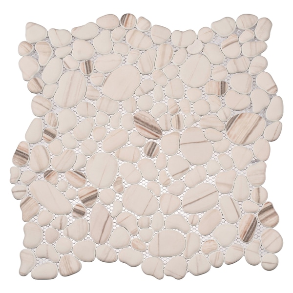 Andova Tiles SAMPLE-Mesa Pebble/Stone Look Glass Mosaic Wall Tile - SAM-ANDMES989