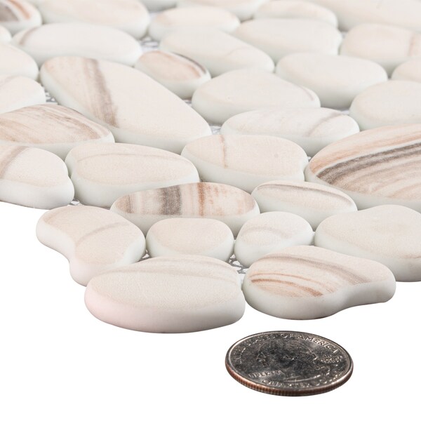 Andova Tiles SAMPLE-Mesa Pebble/Stone Look Glass Mosaic Wall Tile - SAM-ANDMES989