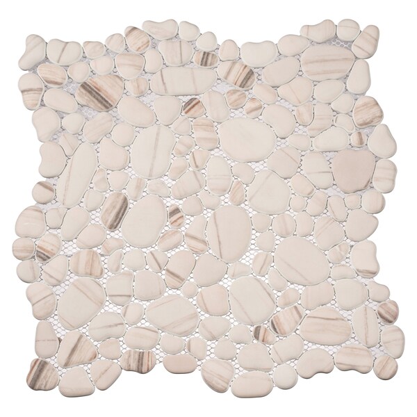 Andova Tiles SAMPLE-Mesa Pebble/Stone Look Glass Mosaic Wall Tile - SAM-ANDMES989