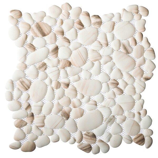 Andova Tiles SAMPLE-Mesa Pebble/Stone Look Glass Mosaic Wall Tile - SAM-ANDMES989