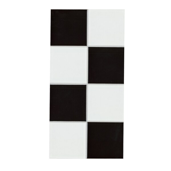 Msi White And Black Checkered Sample Matte Porcelain Mosaic Floor And Wall Tile - ZOR-MD-0625-SAM