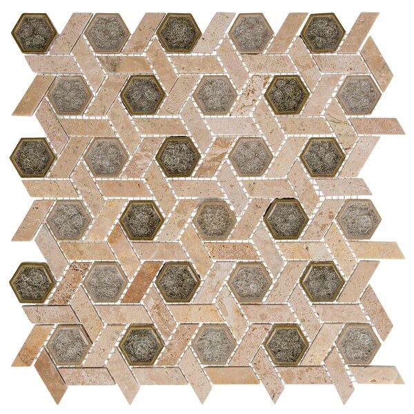 Andova Tiles ANDOVA TILES Exploration Israel 1" x 1" Glass Novelty Mosaic Tile - ANDEXPIL364