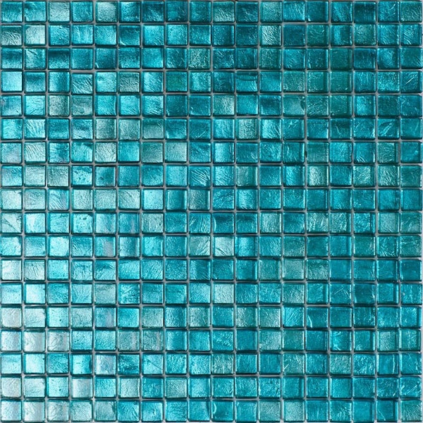Apollo Tile Skosh 11.6 in. x 11.6 in. Glossy Pine Green Glass Mosaic Wall and Floor Tile 18.69 sqft/case, 20PK - APLNB88GN431A