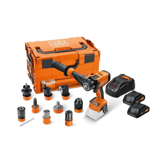 Fein 18v AS High Torque QuickIN Top Set Cordless hammer drill/driver set - ASCM 18-4 QMP Top Set AS