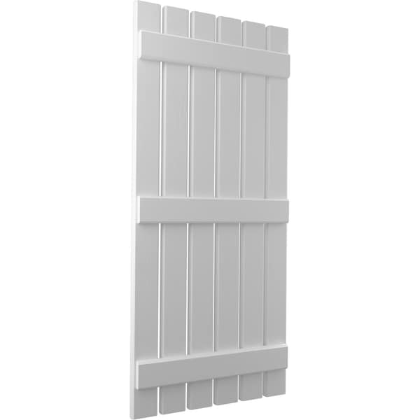 Ekena Millwork Americraft 6-Board (3 Batten) Exterior Real Wood Spaced Board-n-Batten Shutters, ARW401SB623X55PRH - ARW401SB623X55PRH