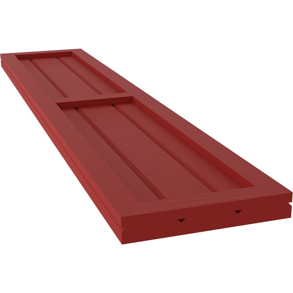 Ekena Millwork Americraft 3-Board Exterior Wood 2 Equal Panel Framed Board-n-Batten Shutters, ARW101BF311X31BRH, PR - ARW101BF311X31BRH