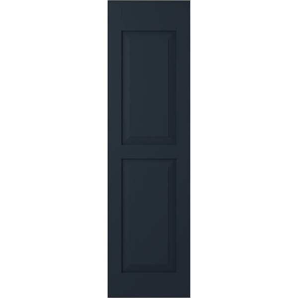 Ekena Millwork Americraft 2 Equal Flat Panel Exterior Real Wood Shutters, RW101FP18X73OBH, PR - RW101FP18X73OBH