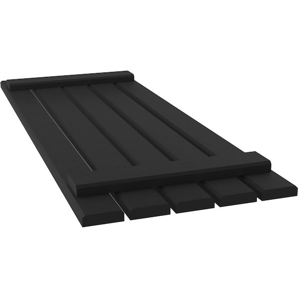 Ekena Millwork Americraft 5-Board (2 Batten) Exterior Real Wood Spaced Board-n-Batten Shutters, ARW101SB519X50BLH, PR - ARW101SB519X50BLH