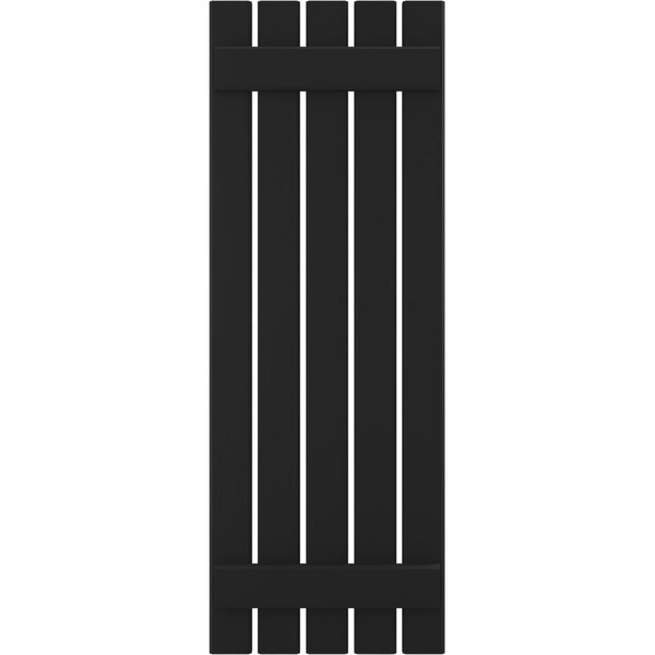 Ekena Millwork Americraft 5-Board (2 Batten) Exterior Real Wood Spaced Board-n-Batten Shutters, ARW101SB519X50BLH, PR - ARW101SB519X50BLH
