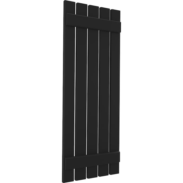 Ekena Millwork Americraft 5-Board (2 Batten) Exterior Real Wood Spaced Board-n-Batten Shutters, ARW101SB519X50BLH, PR - ARW101SB519X50BLH