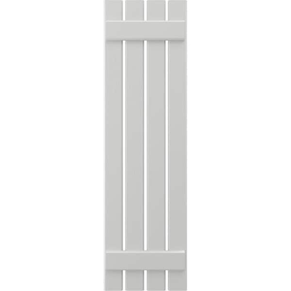 Ekena Millwork Americraft 4-Board (2 Batten) Exterior Real Wood Spaced Board-n-Batten Shutters, ARW101SB415X57STH, PR - ARW101SB415X57STH