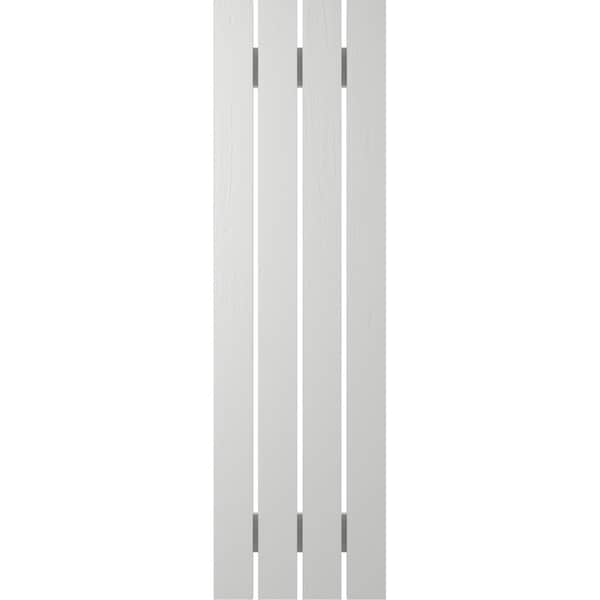 Ekena Millwork Americraft 4-Board (2 Batten) Exterior Real Wood Spaced Board-n-Batten Shutters, ARW101SB415X57STH, PR - ARW101SB415X57STH